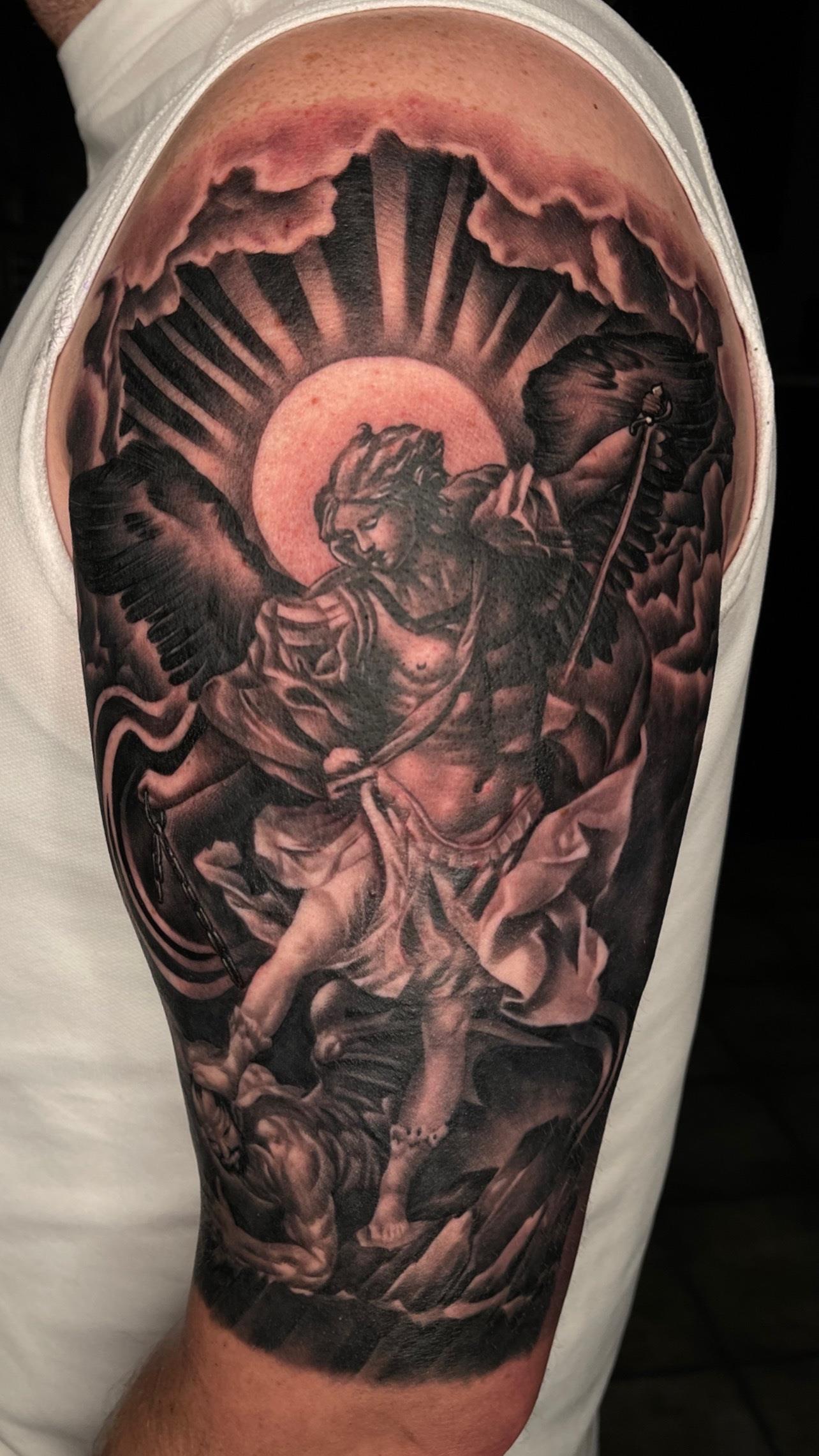 michael archangel tattoo sleeve